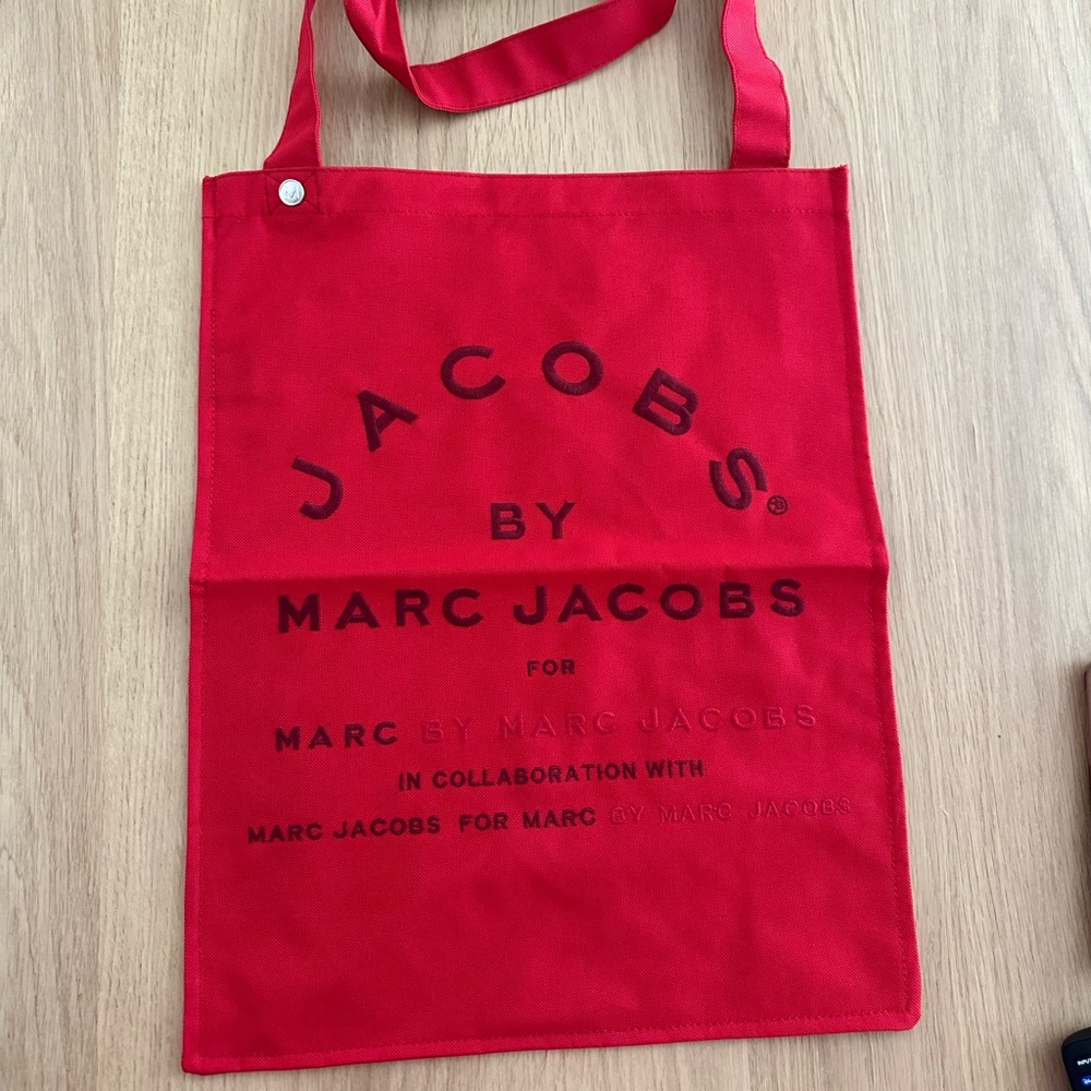 Marc by marc jacobs red tote shopping bag